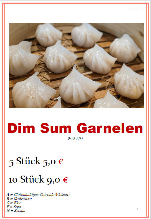 Dim Sum Garnelen