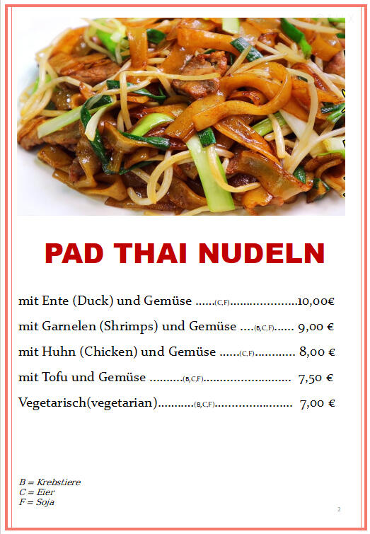 Pad Thai Nudeln