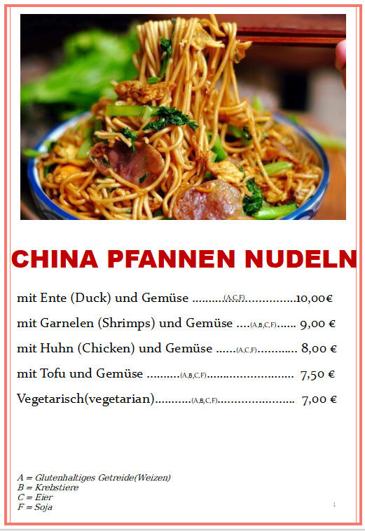 China Pfannen Nudeln