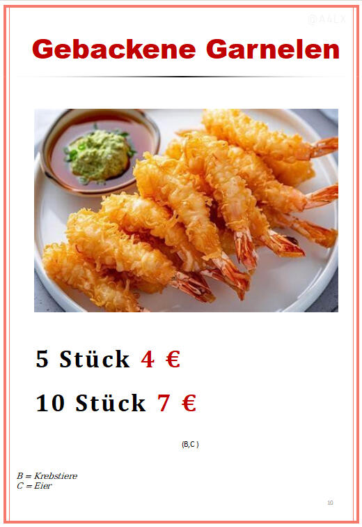Gebackene Garnelen