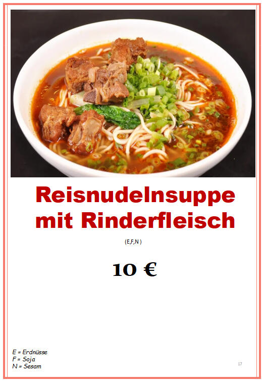 Reisnudelnsuppe mit Rinderfleisch